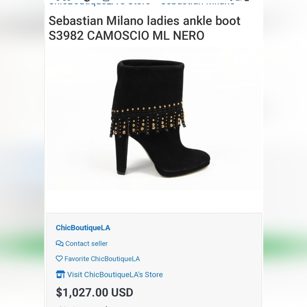 Sebastian Milano sz 6.5 rare super cute great price NIB